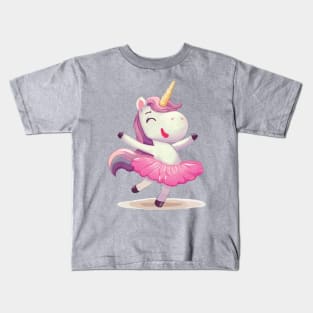 Unicorn Ballerina Kids T-Shirt